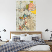  wereldkaart canvas afdruk (Insitu (Slaapkamer))