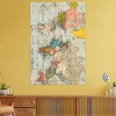  wereldkaart canvas afdruk (Insitu (Woonkamer))