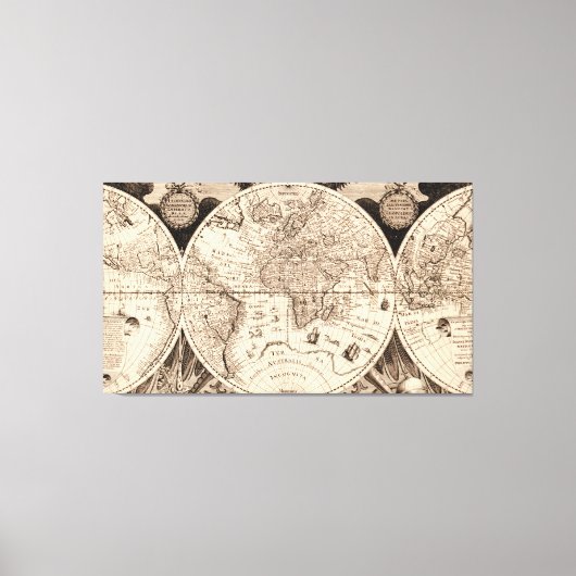  Wereldkaart Canvas Afdruk (Voorkant)