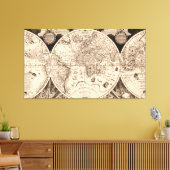  Wereldkaart Canvas Afdruk (Insitu (Woonkamer))