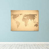  wereldkaart canvas afdruk (Insitu (Houten vloer))