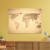  wereldkaart canvas afdruk (Insitu (Woonkamer))