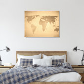  wereldkaart canvas afdruk (Insitu (Slaapkamer))
