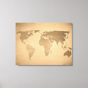  wereldkaart canvas afdruk