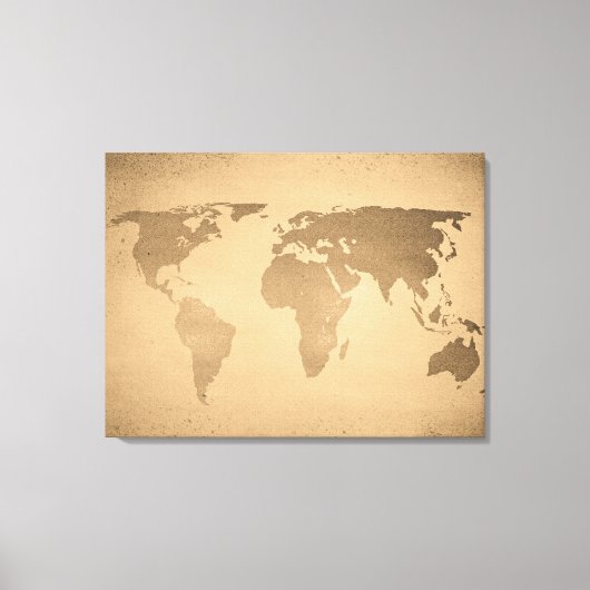  wereldkaart canvas afdruk (Voorkant)