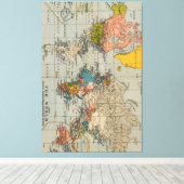  wereldkaart canvas afdruk (Insitu (Houten vloer))