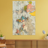  wereldkaart canvas afdruk (Insitu (Woonkamer))