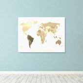 Wereldkaart Canvas Afdruk (Insitu (Houten vloer))