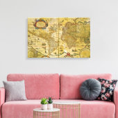  Wereldkaart Canvas Afdruk (Insitu (Woonkamer))