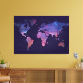 Wereldkaart Canvas Afdruk (Insitu (Woonkamer))