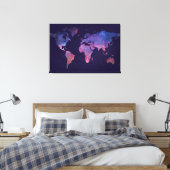 Wereldkaart Canvas Afdruk (Insitu (Slaapkamer))