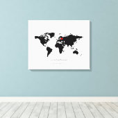 wereldkaart canvas bruiloft gastenboek gast kiezen (Insitu (Houten vloer))