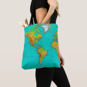 WERELDKAART - CANVAS TAS (Dichtbij)