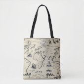Wereldkaart Canvas tas – Reis-geïnspireerd Canva (Voorkant)