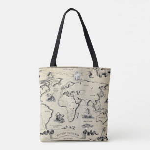 Wereldkaart Canvas tas – Reis-geïnspireerd Canva