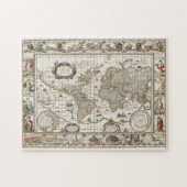  Wereldkaart Cartografie met illustraties Legpuzzel (Horizontaal)