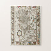  Wereldkaart Cartografie met illustraties Legpuzzel (Verticaal)