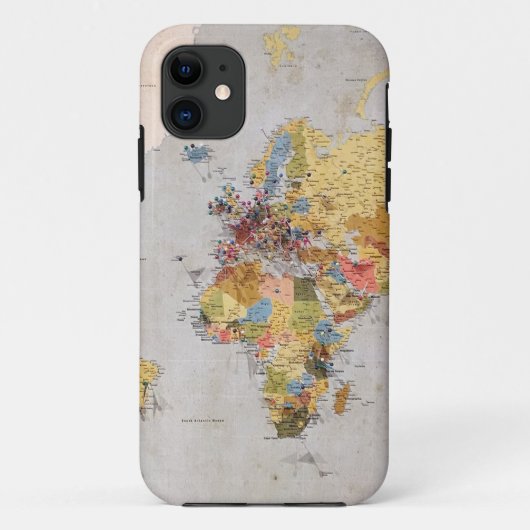 wereldkaart Case-Mate iPhone case (Achterkant)