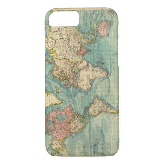 Wereldkaart Case-Mate iPhone Case (Achterkant)