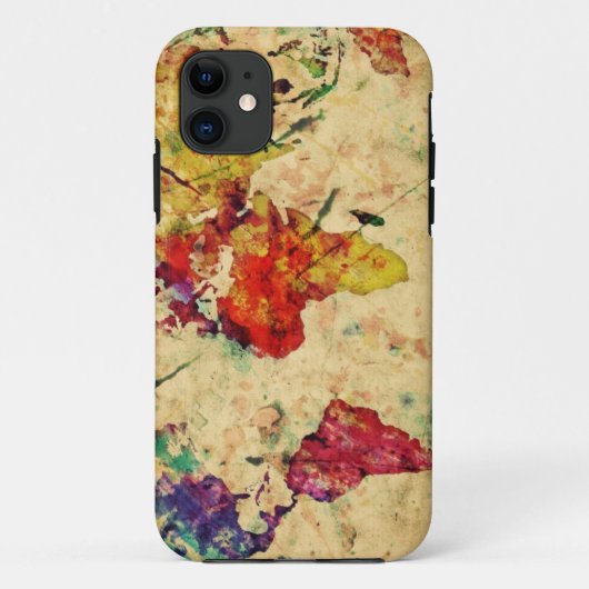  wereldkaart Case-Mate iPhone case (Achterkant)