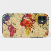  wereldkaart Case-Mate iPhone case (Achterkant (horizontaal))