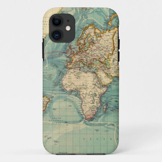 Wereldkaart Case-Mate iPhone Case (Achterkant)