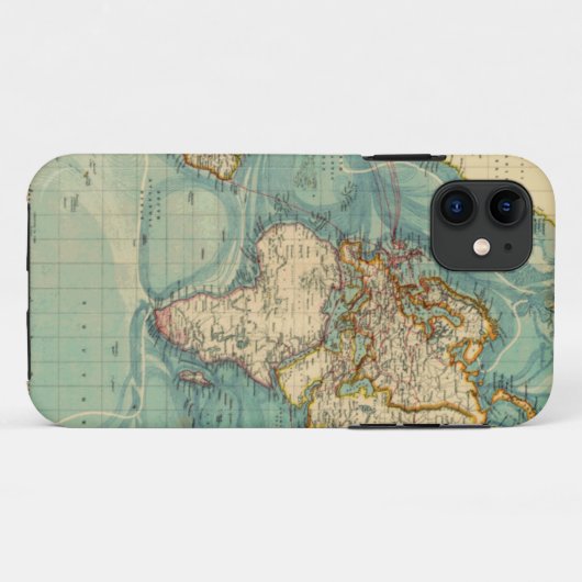 Wereldkaart Case-Mate iPhone Case (Achterkant (horizontaal))