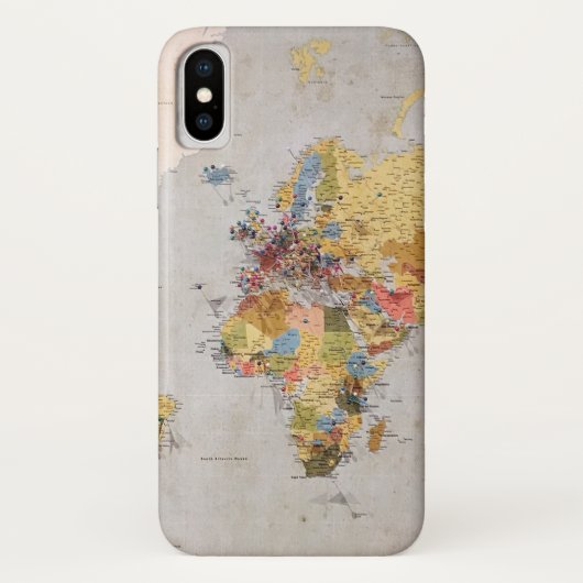 wereldkaart Case-Mate iPhone case (Achterkant)