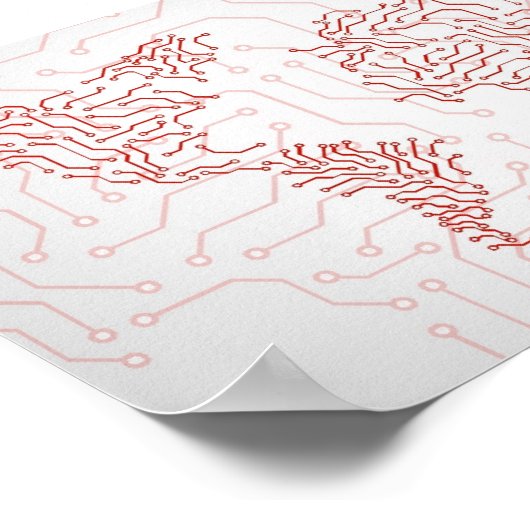 Wereldkaart circuit board poster (Hoek)