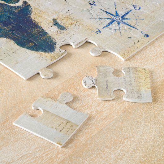 wereldkaart collage legpuzzel (Zijkant)