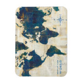 Wereldkaart collage magneet (Verticaal)