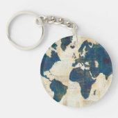 wereldkaart collage sleutelhanger (Voorkant)