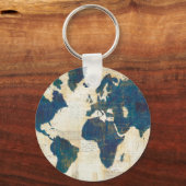 Wereldkaart collage sleutelhanger (Voorkant)