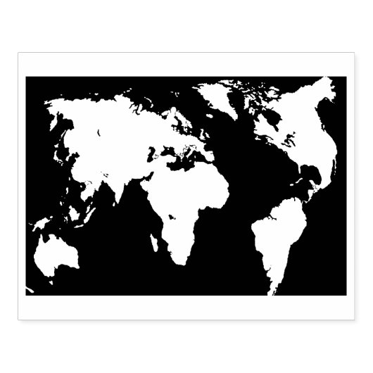 Wereldkaart Continent Design Stamp Rubberstempel (Afrduk)