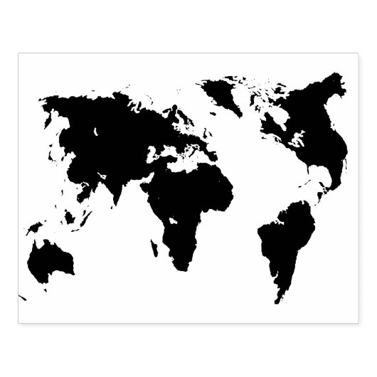 Wereldkaart Continent Design Stamp Rubberstempel (Afrduk)