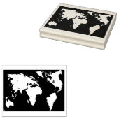 Wereldkaart Continent Ontwerp Stempel (Gestempeld)