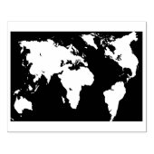 Wereldkaart Continent Ontwerp Stempel (Afrduk)