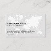 Wereldkaart | Cruise lijn schip Visitekaartje (Achterkant)