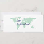 Wereldkaart Cruise Verjaardag Boarding Pass Ticket Kaart (Achterkant)