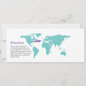 Wereldkaart Cruise Verjaardag Boarding Pass Ticket Kaart (Achterkant)