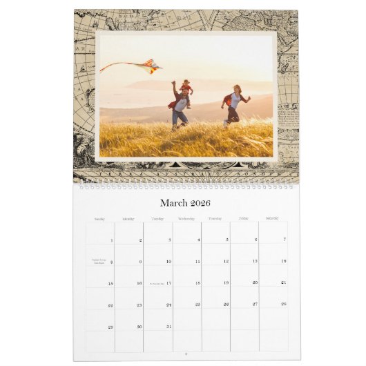 Wereldkaart Custom 2024 Familie Foto Kalender (Mar 2026)