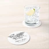 Wereldkaart Dank u Bestemming Huwelijksgunst Ronde Kartonnen Onderzetter (Insitu)