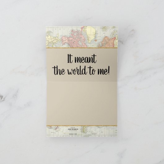 Wereldkaart dank u kaarten (Binnen)