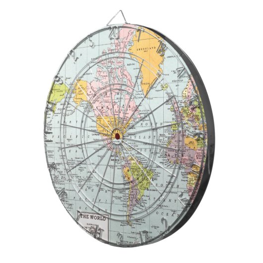 Wereldkaart Dartbord (Voorkant Rechts)
