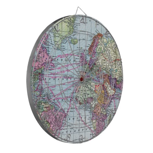 wereldkaart dartbord (Voorkant Links)