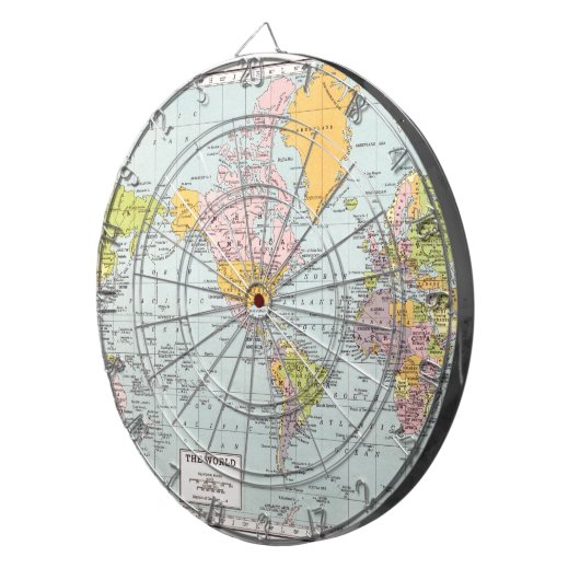  Wereldkaart Dartbord (Voorkant Rechts)