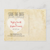 Wereldkaart De datum opslaan Aankondigingskaart (Achterkant)