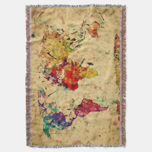  wereldkaart deken (Voorkant Verticaal)