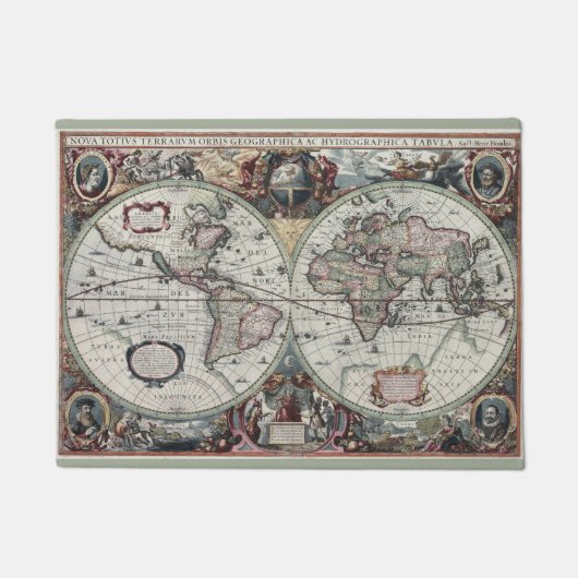 Wereldkaart Doormat Deurmat (Voorkant)