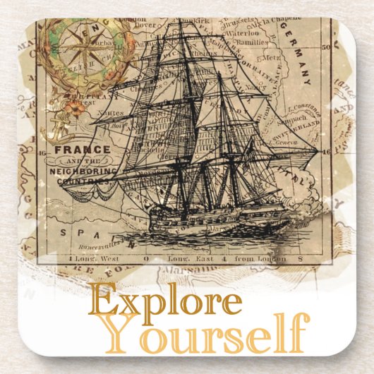  Wereldkaart Drankjes Onderzetter (Voorkant)